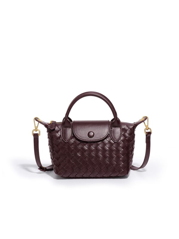 Aria - ladies handwoven sling bag, faux leather — Favori