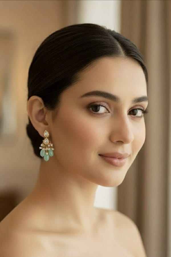 Moti Polki Cluster Earrings — Beauty Spot Jewellery