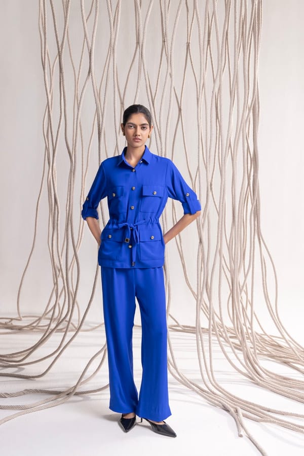 Electric Blue Four Pocket Set — Shivya K