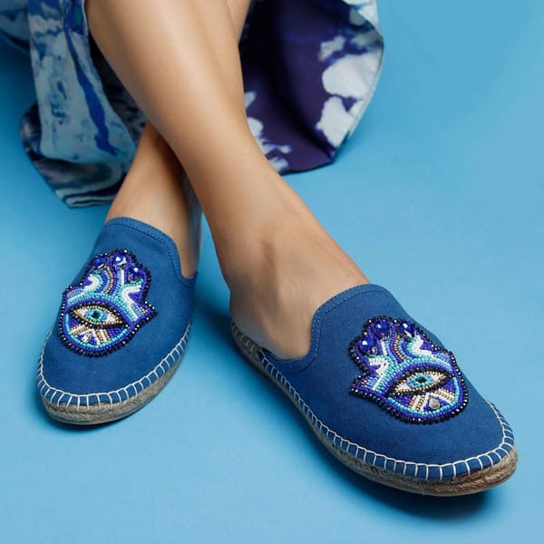 Hamsa Espadrilles Flats — PARI PARI