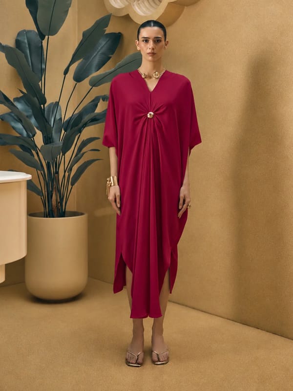 Red Crystalline Kaftan — HOUSE OF FETT