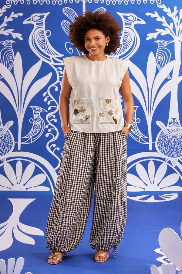 Ivory Patchwork Ease Co-Ord Set — ANISETTE