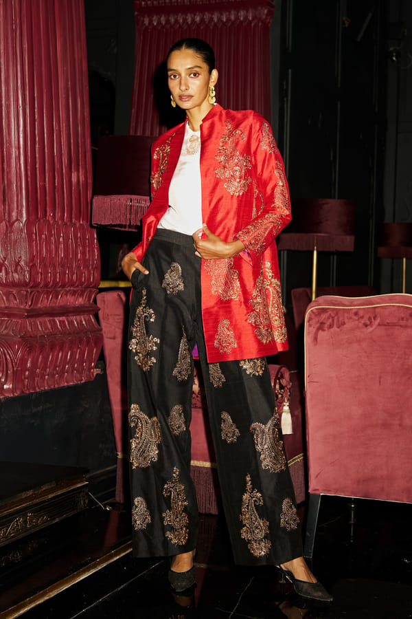 Embroidered Paisley Pant — Dash and Dot