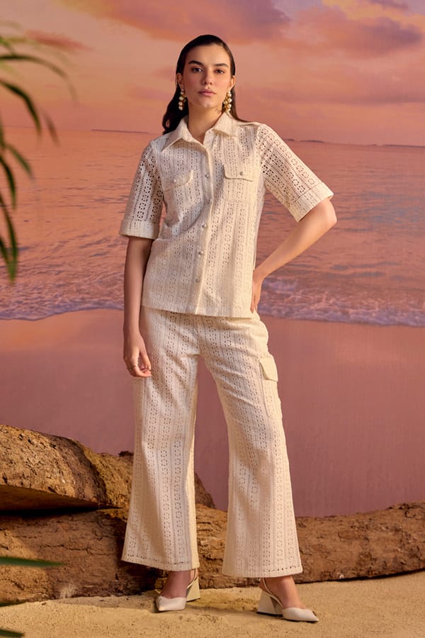 Classic Cutwork Broderie Anglaise Co-ord Set — BOHO-CHIC