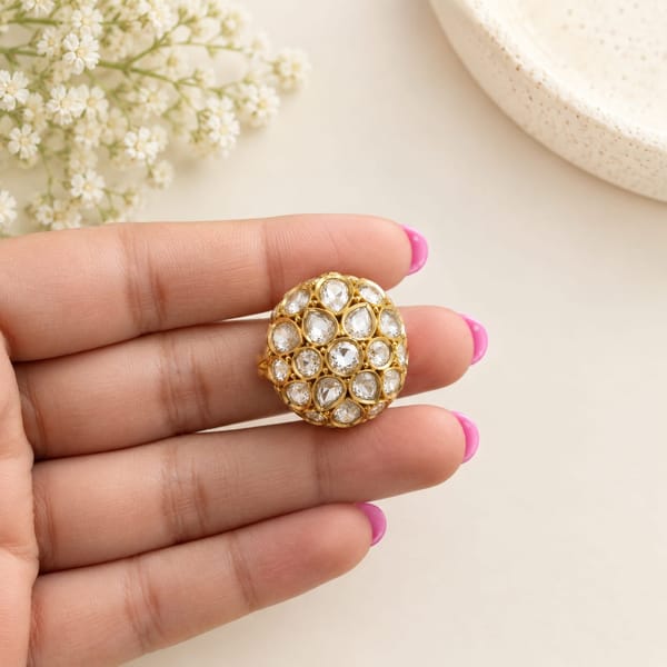 Rajwada Polki Ring — Avirasa Jewels