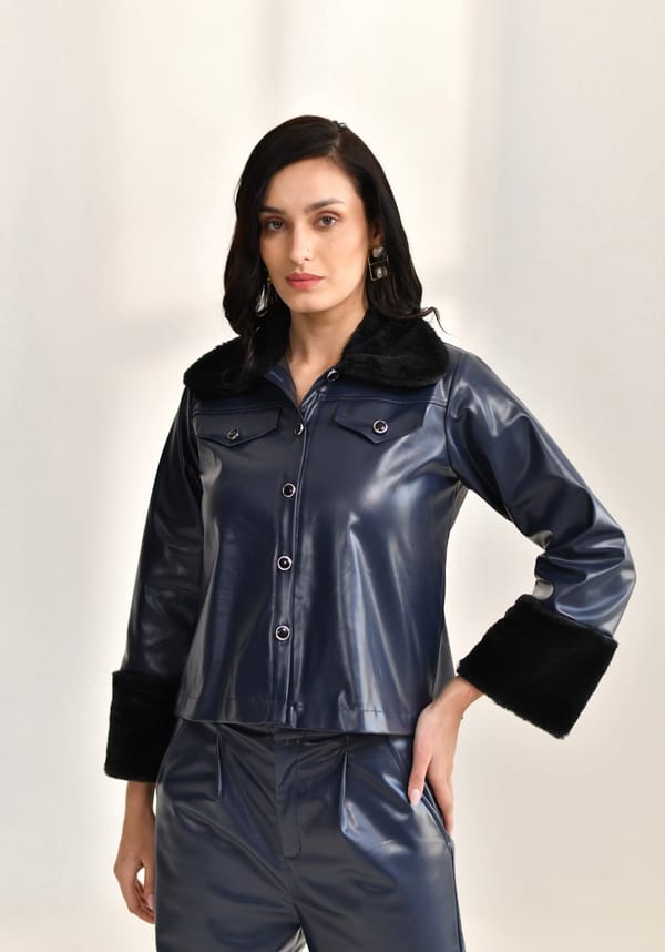 Marrakesh Fur and Leather Jacket Set — AKSH