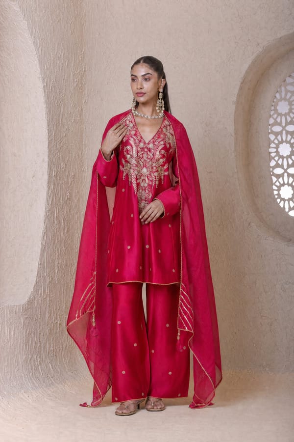 Rangrez Short Pheran Kurta Set — LABEL NITI BOTHRA