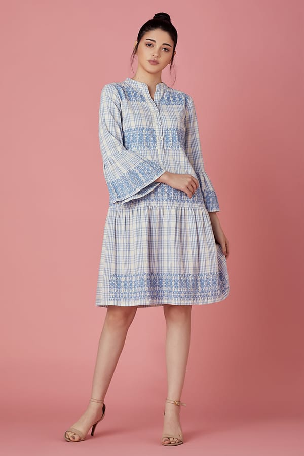 Tiered Embroidery Dress — BOHO-CHIC