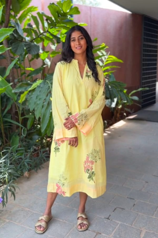 Lumi Yellow Bell Sleeve Dress — Shop Roho