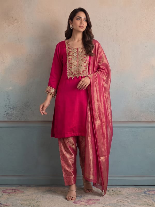Rani Dune Kurta Set — SUSHIL AGGARWAL