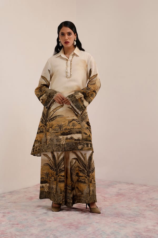 Vanya Palm - Tunic Set — Surkh Syahi