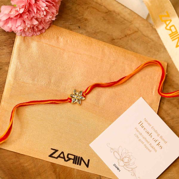 Traditional Touch Floral Rakhi — Zariin