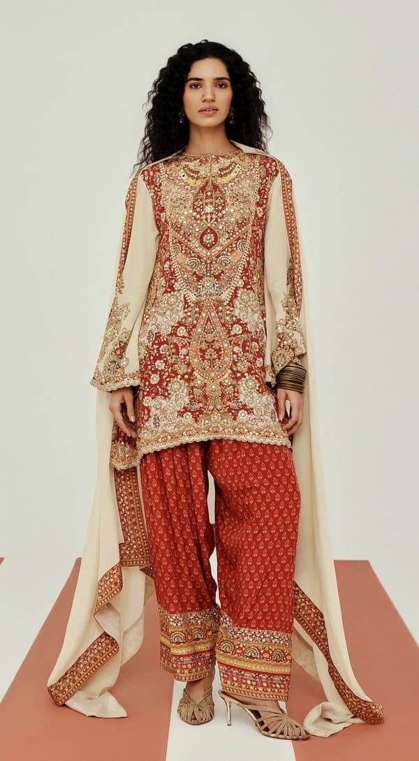 The Heritage Rust Suit Set — Basanti Kapde aur Koffee