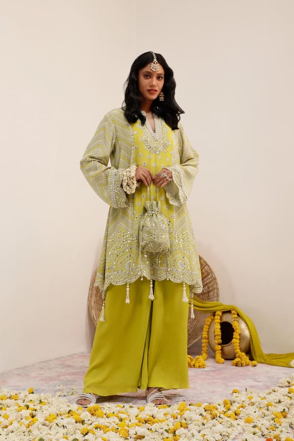 Hoor - A-Line Kurta Set — Surkh Syahi