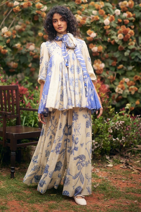 Azure Peplum Set — Paulmi and Harsh