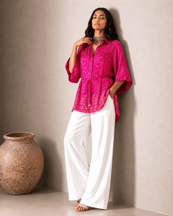 Mixology Bandhej Kimono Shirt — Mayura Kumar