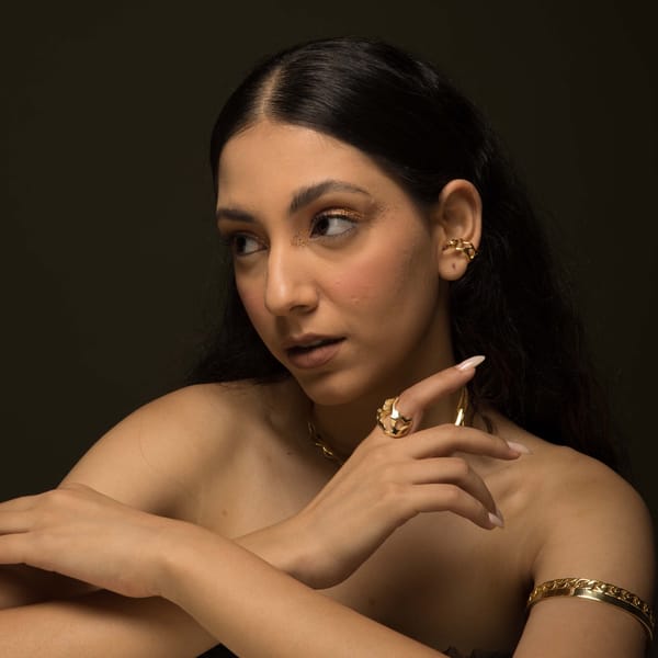 Bold Molten Gold Ring — She Ela Jewel