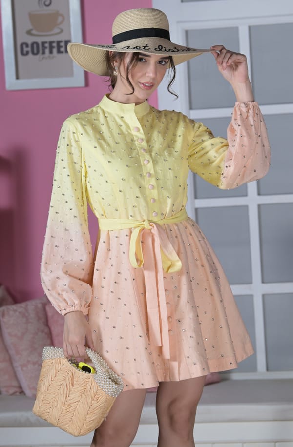 Ombre Linen Dress — OMBRELLO