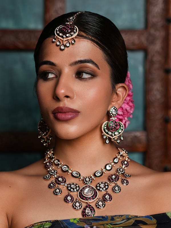 Premium Kundan Polki Necklace — Cao Jewellery