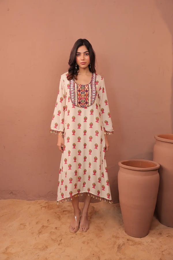 Albeli Dress — Surkh Syahi