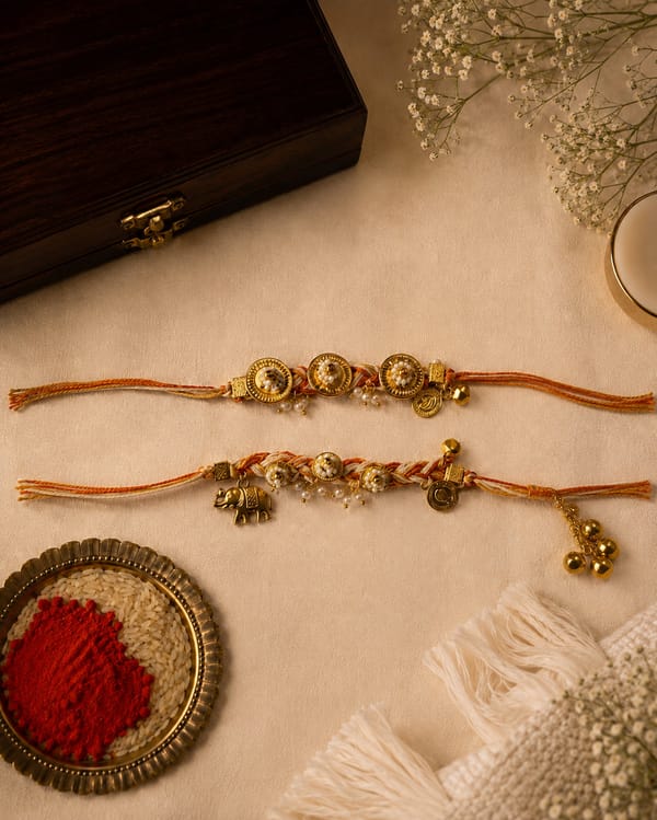 Kesari Rakhi (Set of two) — D Mak