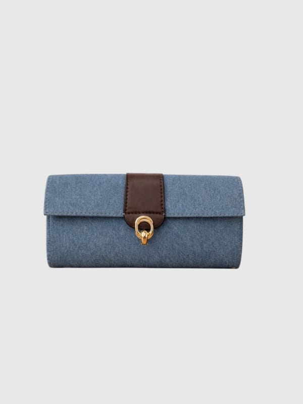 Barrel Clutch - Denim — The Gusto