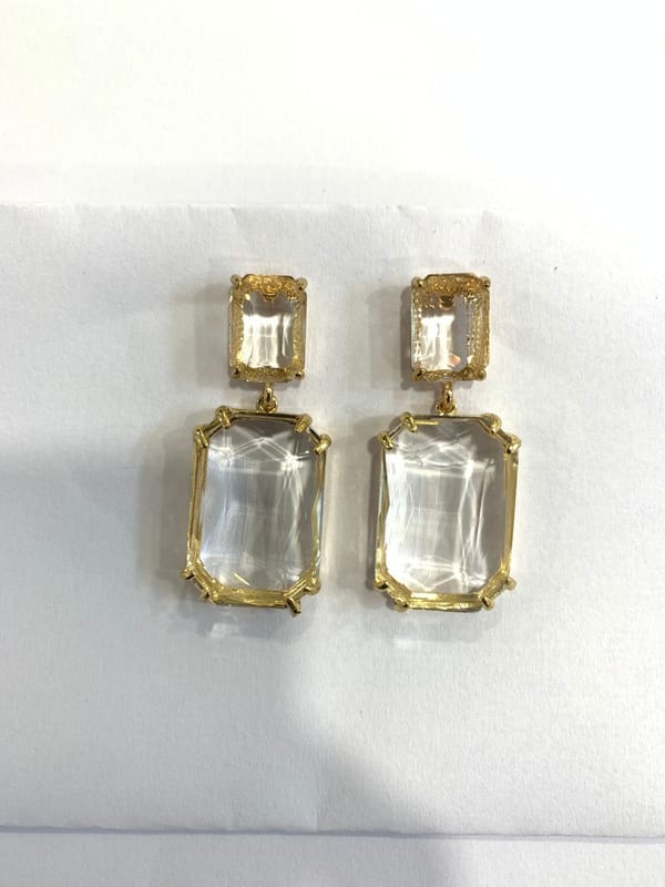 Midnight Onyx Emerald-Cut Drop Earrings — Beauty Spot Jewellery