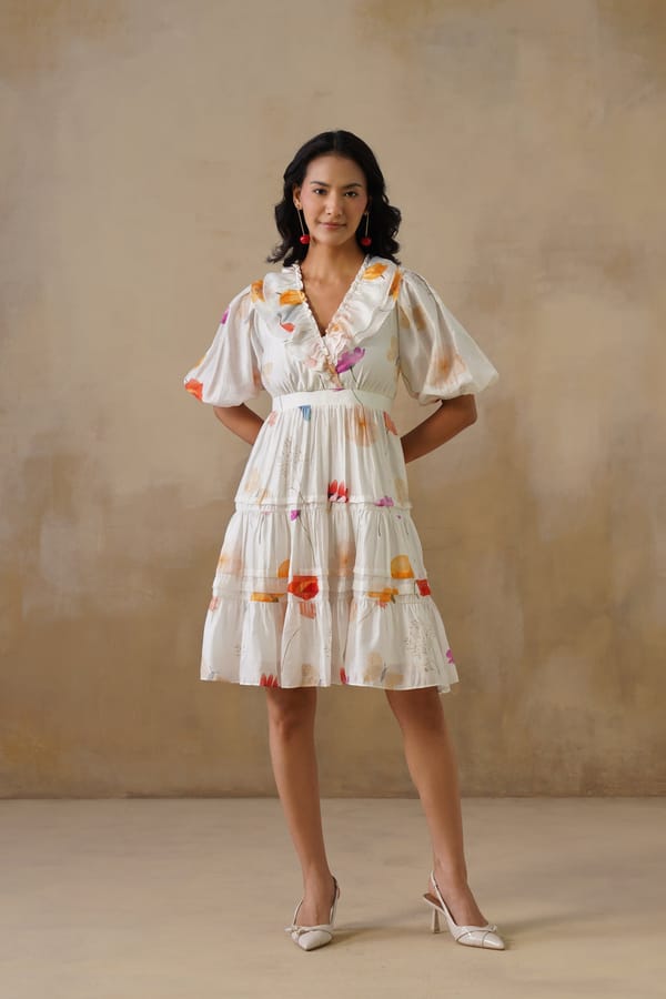 Celeste Ruffle Organza Dress — IERA