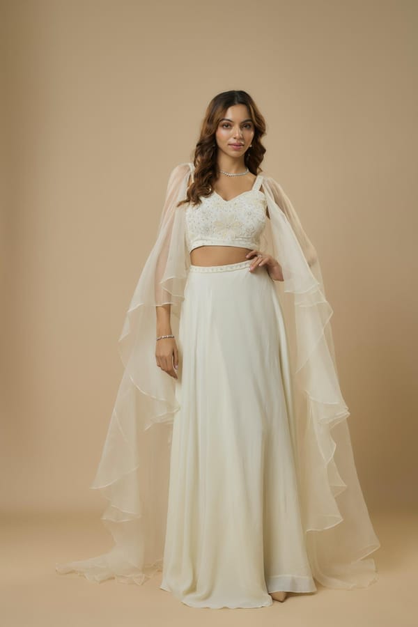 Ivory Lehenga Set — EWOKE STUDIO
