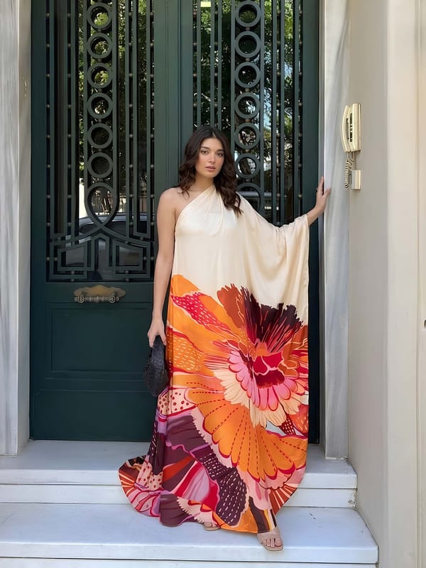 Anthea Printed Kaftan Dress — POPPI