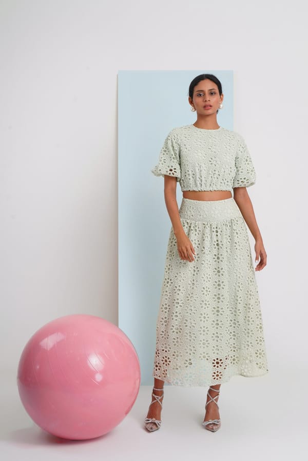 Hats Off Top- Blue Floral Lace — Chöjé