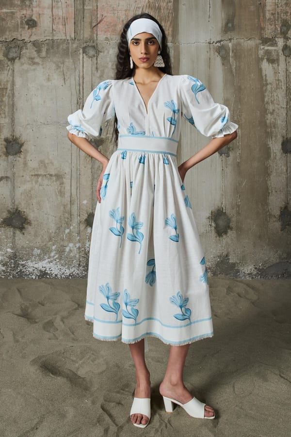 Moonlit Bloom Midi dress — Pocketful Of Cherrie