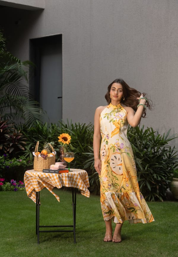 Florence Halter Midi Dress — BEYOND TARA