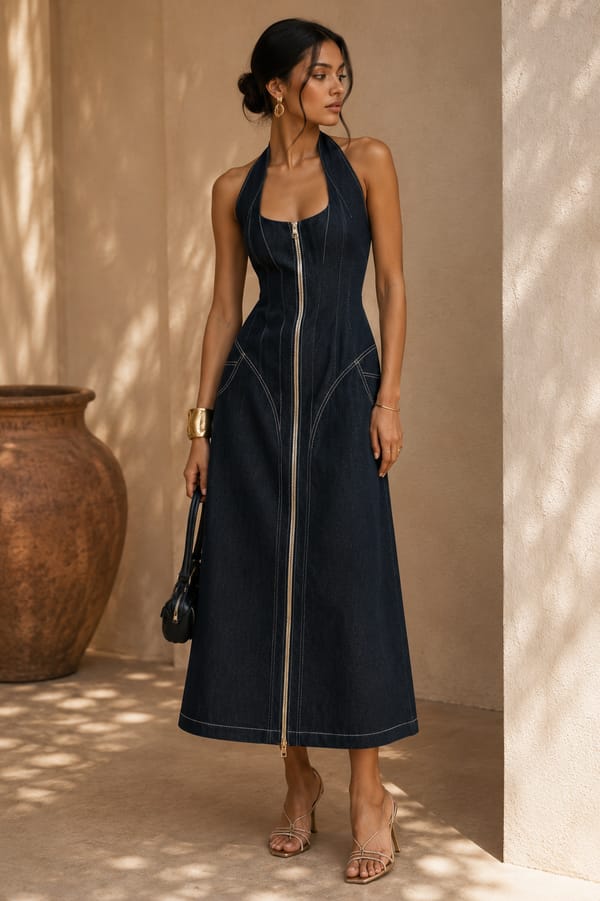 Classique Denim Dress — KAYSHO