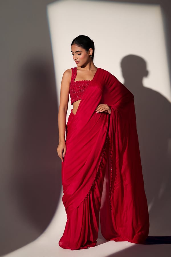 Neerja Pre
Draped Skirt Set — LIBAS CAFE