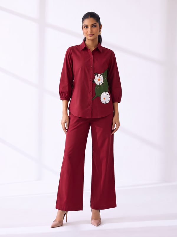 Elegant Burgundy Cordset — THE LUXURY DRESSING