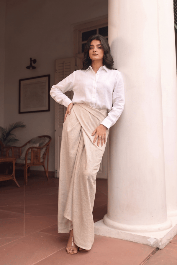 Althea Knotted Drape Skirt — The Good Rebel