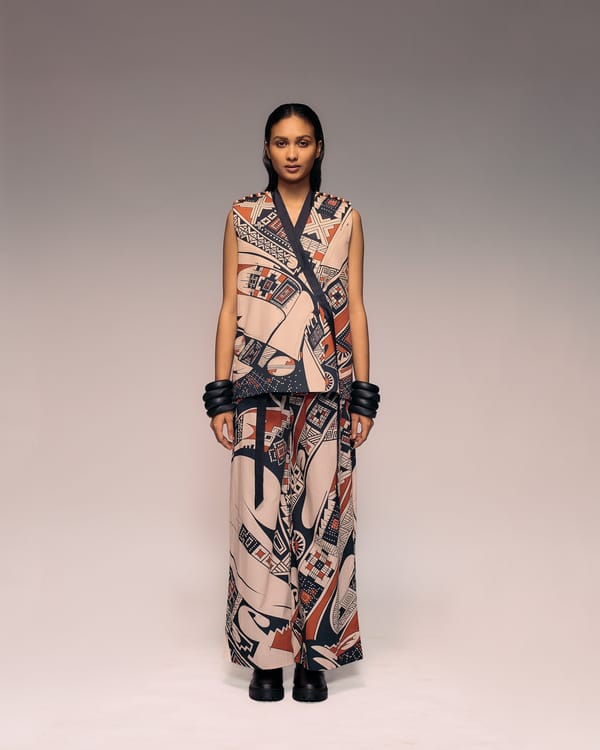 Print Reversible Sleeveless Kimono — Kritika Murarka