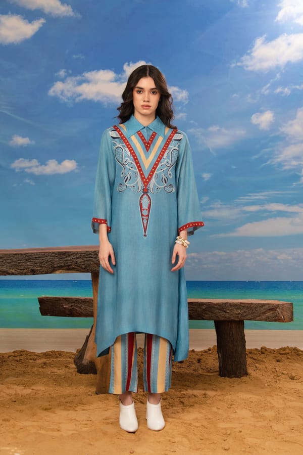 Blue Hour Kurta Set — IGT PRET