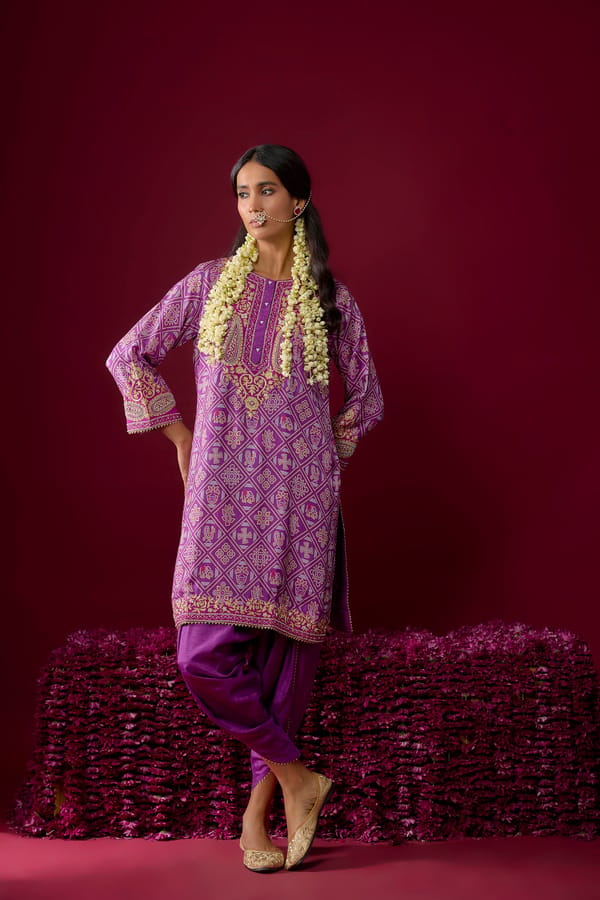 Rafiyah - Short Kurta With Dhoti — Sheetal Batra