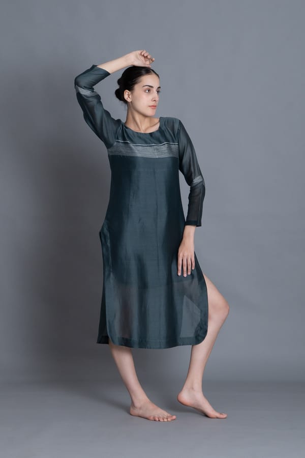 E-Mint Embroidery Dress — Khat