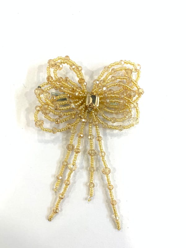 Golden Crystal Beaded Hair Clip — Beauty Spot Jewellery