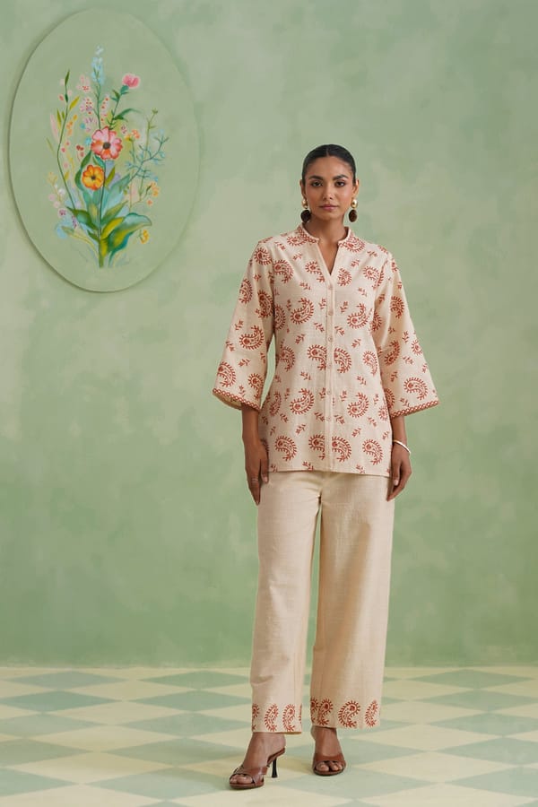 Paisley Embroidered Co-Ord Set — KORAH STITCH