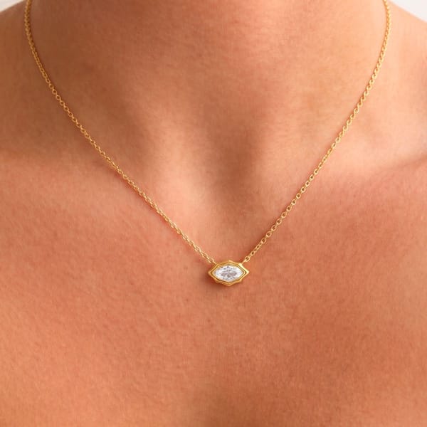 Celine Marquise Crystal pendant Necklace, Celine — Inaya Accessories