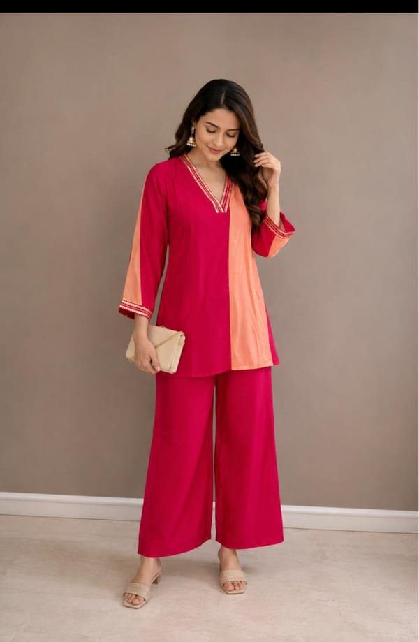 Pink Printed Co-ord Set — SMAYA by Monica