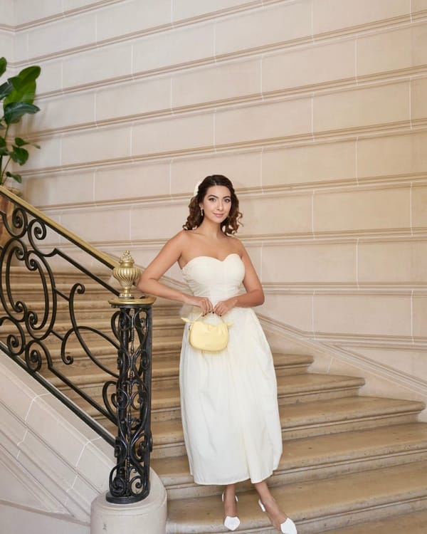 Butter Yellow Strapless Sweetheart Midi Dress — MANVI DAGA STUDIO