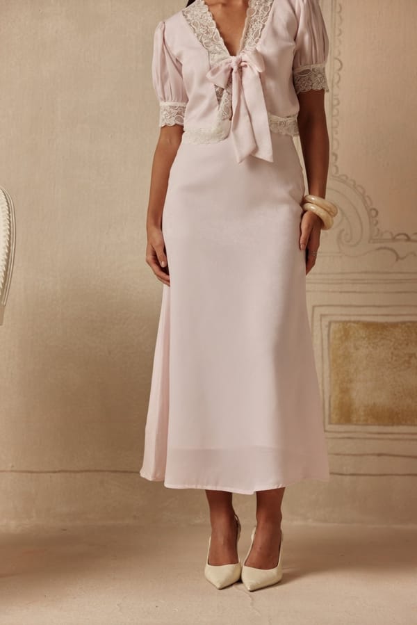 Pompadour Slip Skirt — Sage by Mala