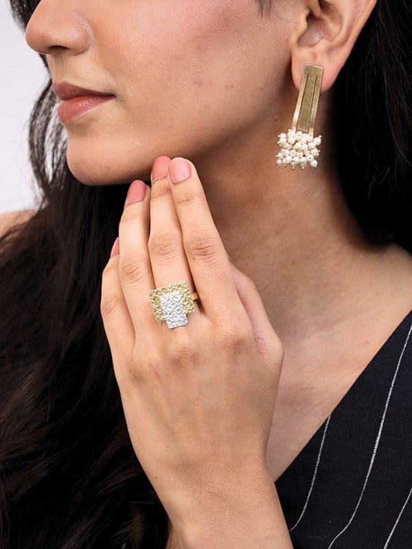 Suvarn Ring 18K Gold Plated — Viana Jewels