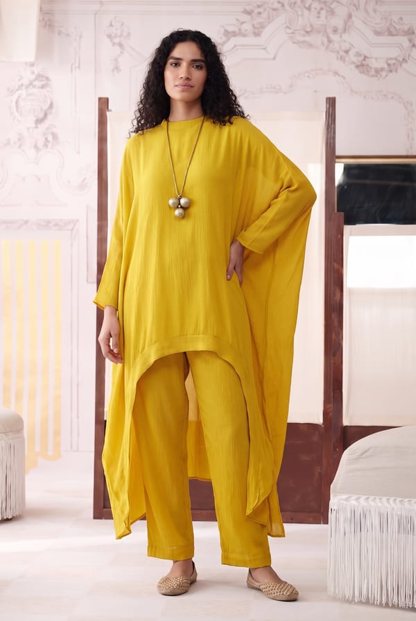 Mustard Co-ord Set — Basanti Kapde aur Koffee