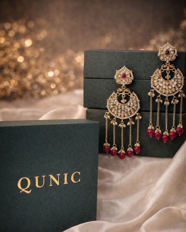 The Ruby Noor Chandbali — Trinkets by Qunic